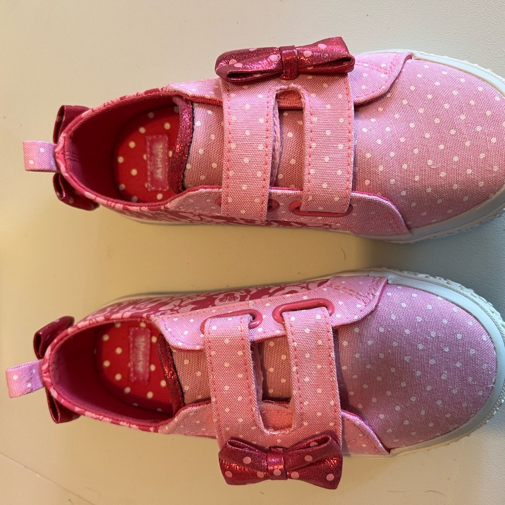 Disney Pink Polka Dot Sneakers with Bows